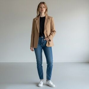 VTG 70s Levi's Camel Blazer Jacket Women's XL /‎ Men's M–L Tailored Classic